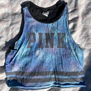 PINK Galaxy Style Sleeveless Crop Top Size Small